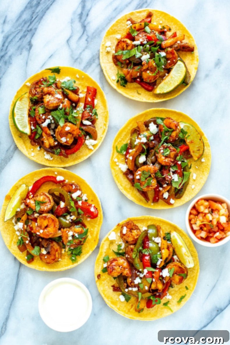 One-Pan Shrimp Fajitas 8 Skillet Shrimp Fajitas