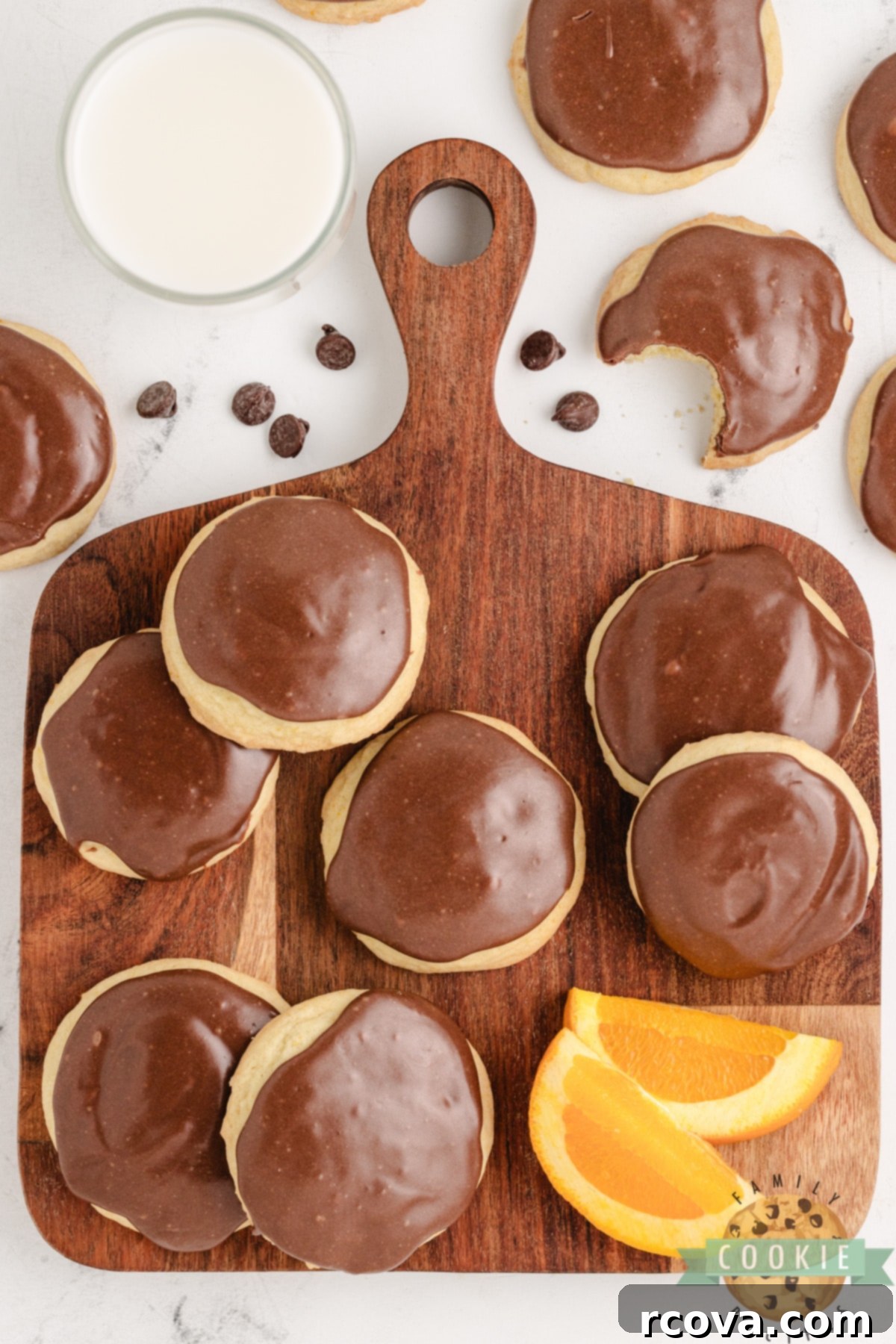 Decadent Orange Fudge Cookies 16 A close-up of a Fudge Topped Orange Cookie, highlighting the texture and topping.