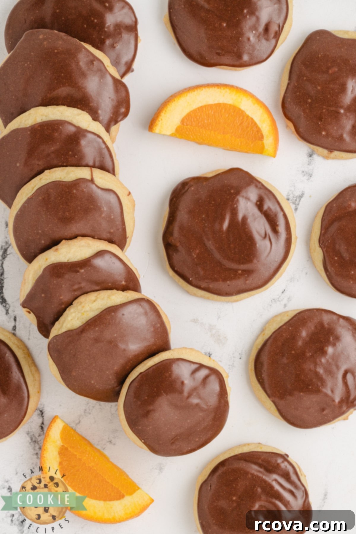 Decadent Orange Fudge Cookies 17 A selection of Fudge Topped Orange Cookies, showing their attractive appearance and rich topping.