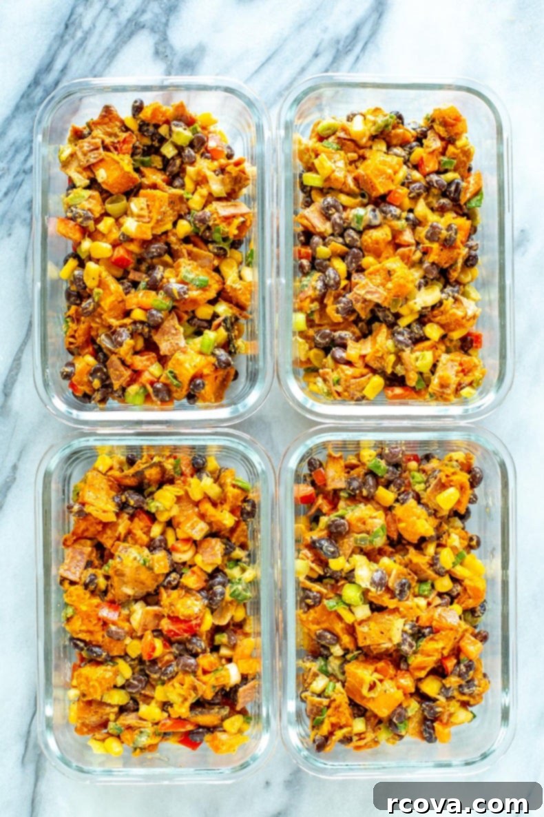 Wholesome Sweet Potato Salad 8 Healthy Sweet Potato Salad bowl with a spoon