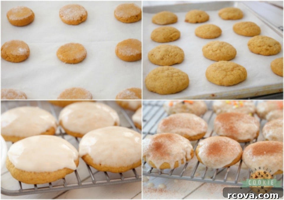 Glazed Cinnamon Pumpkin Delights 5 how to make iced Cinnamon Pumpkin Cookies recipe