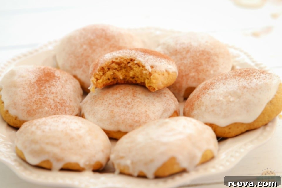 Glazed Cinnamon Pumpkin Delights 8 iced Cinnamon Pumpkin Cookies recipe