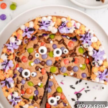 Spooky Cookie Cake 6 Halloween cookie cake recipe