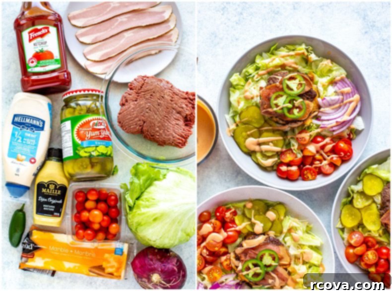 Five Guys Inspired Keto Burger Bowl 4 Low Carb Burger in a Bowl