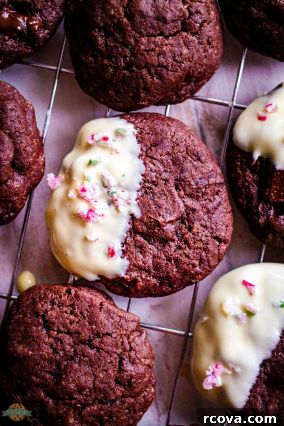 Chocolate Mint Delights 4 Double Chocolate Brownie Peppermint Cookie recipe