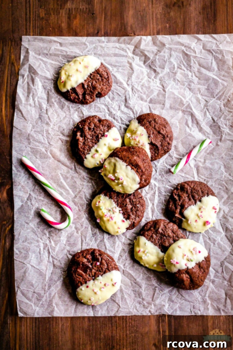 Chocolate Mint Delights 10 Double Chocolate Brownie Peppermint Cookie recipe