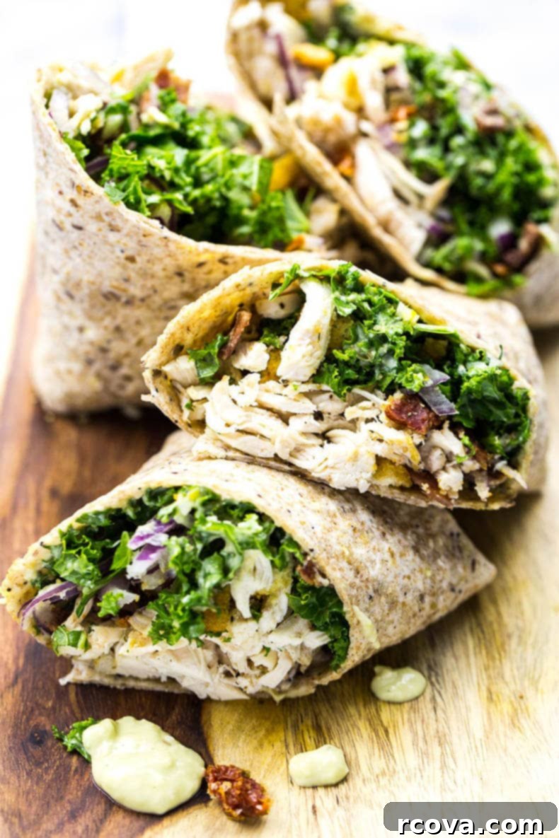 Over 25 Delicious No-Cook Recipes for Summer 23 Chicken and Kale Caesar Wraps