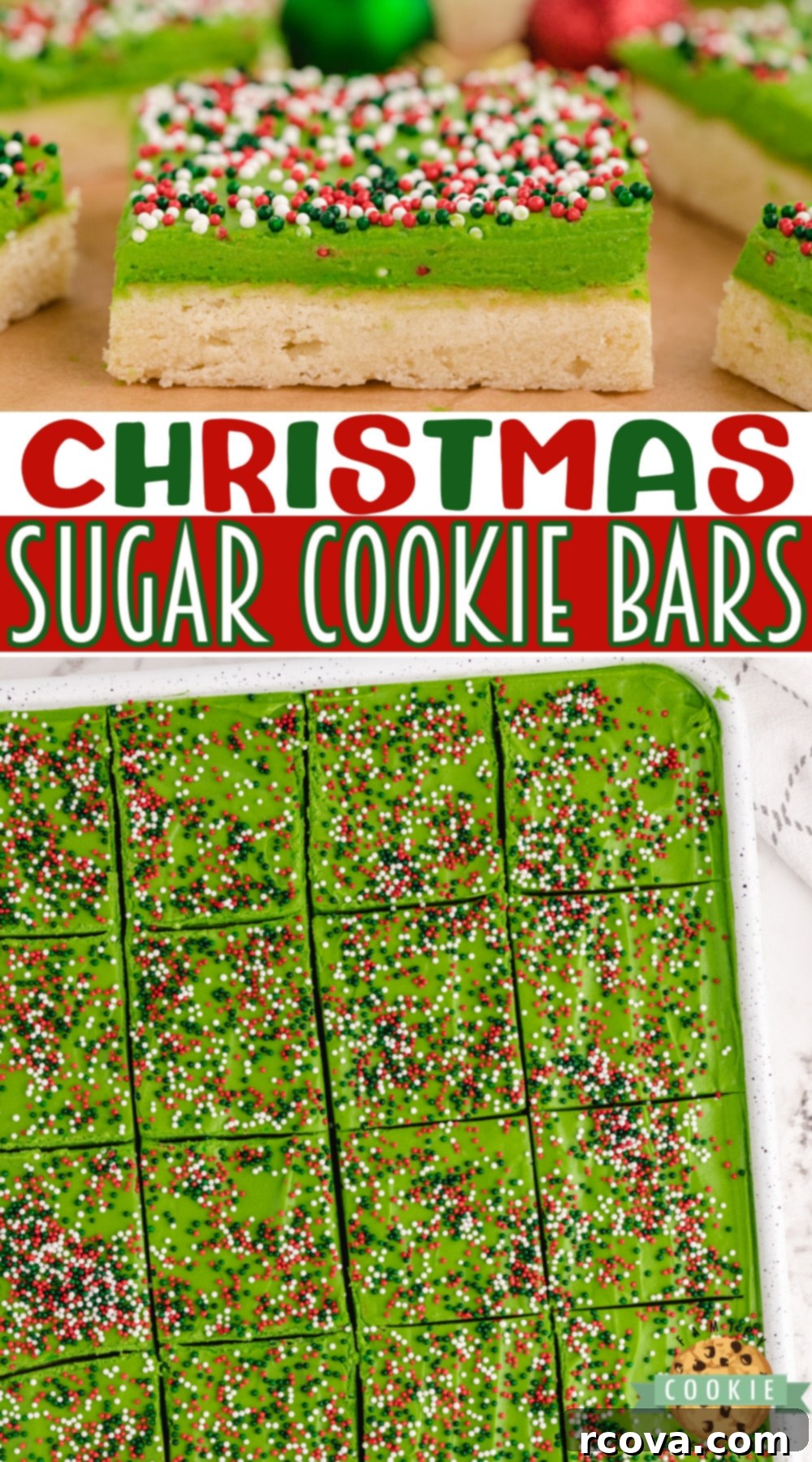 Holiday Sugar Cookie Bars 15 Delicious Christmas Sugar Cookie Bars with festive sprinkles
