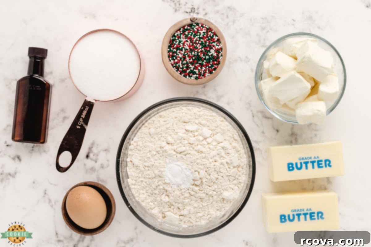 Holiday Sugar Cookie Bars 4 Ingredients for making homemade Christmas Sugar Cookie Bars