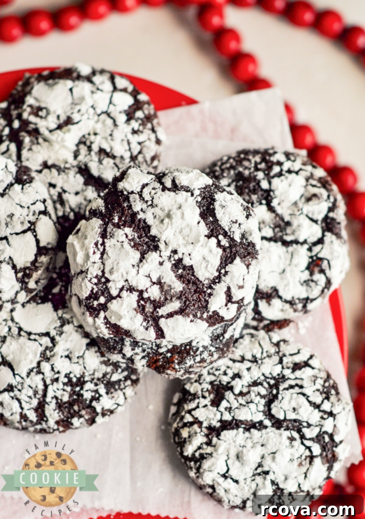 Decadent Raspberry Chocolate Crinkle Cookies 12 Raspberry Chocolate Crinkle Cookies are soft, chewy, and full of flavor. Adding raspberry preserves gives this classic chocolate crinkle cookie recipe a delicious twist!