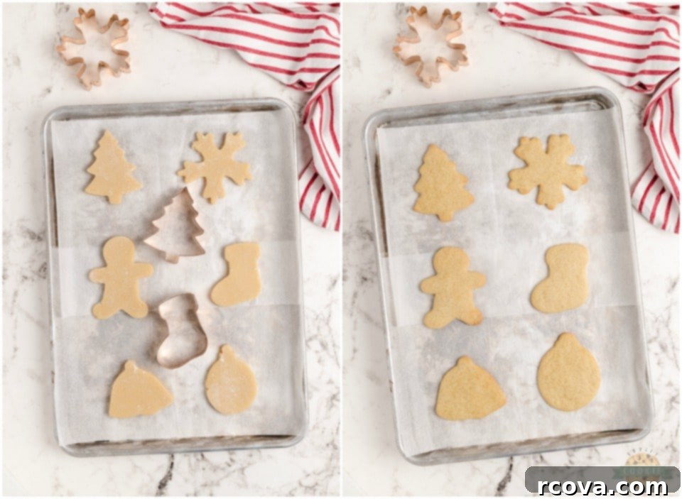 Crafting Christmas Cookie Magic 4 How to make Christmas Cut Out Cookies. A collage showing ingredients for shiny cookie icing: powdered sugar, warm water, light corn syrup, and vanilla extract.