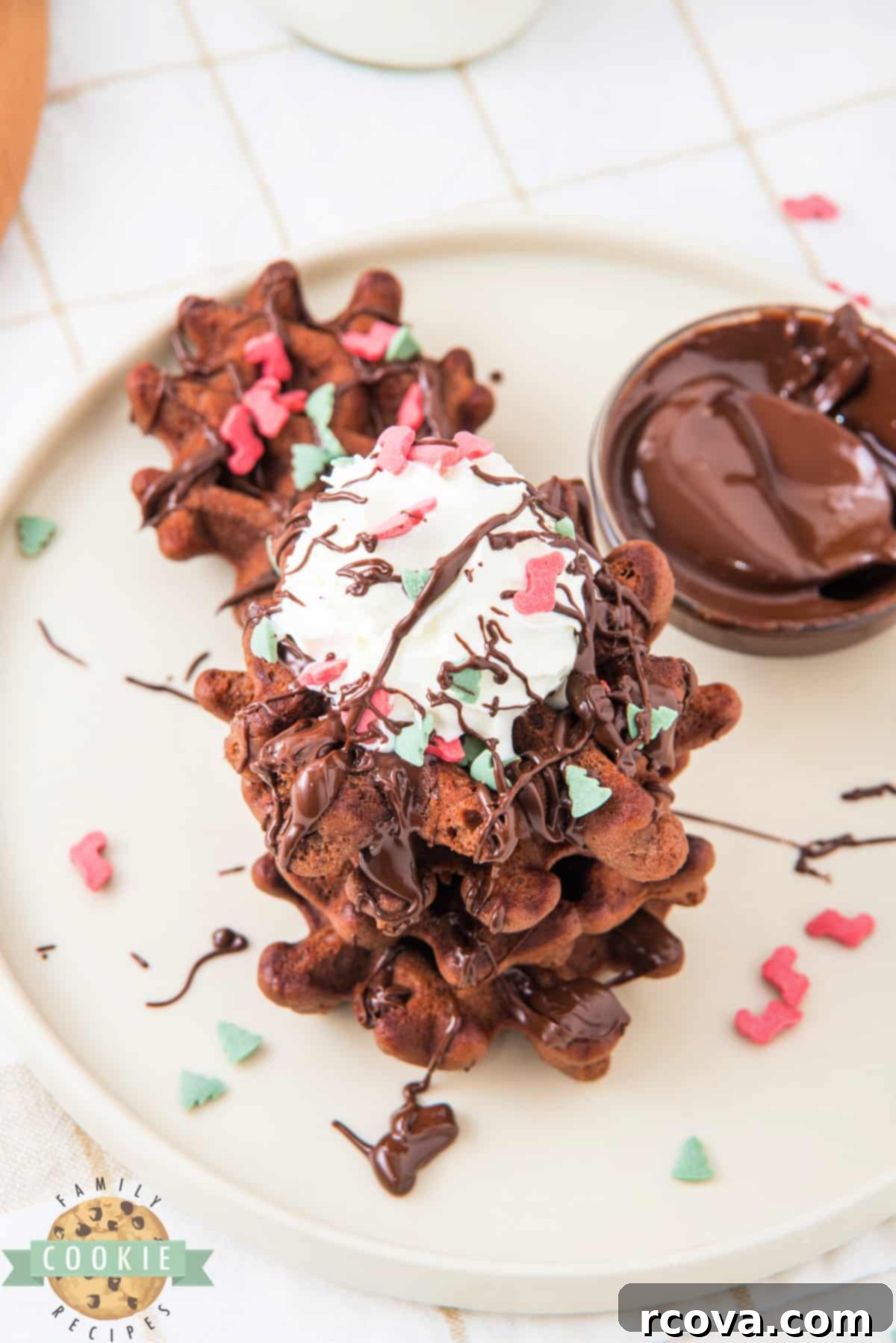 Yuletide Chocolate Waffle Treasures 11 Holiday cookie recipe.