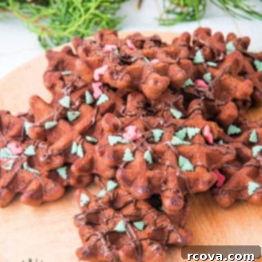 Yuletide Chocolate Waffle Treasures 9 Christmas Chocolate Waffle Cookies