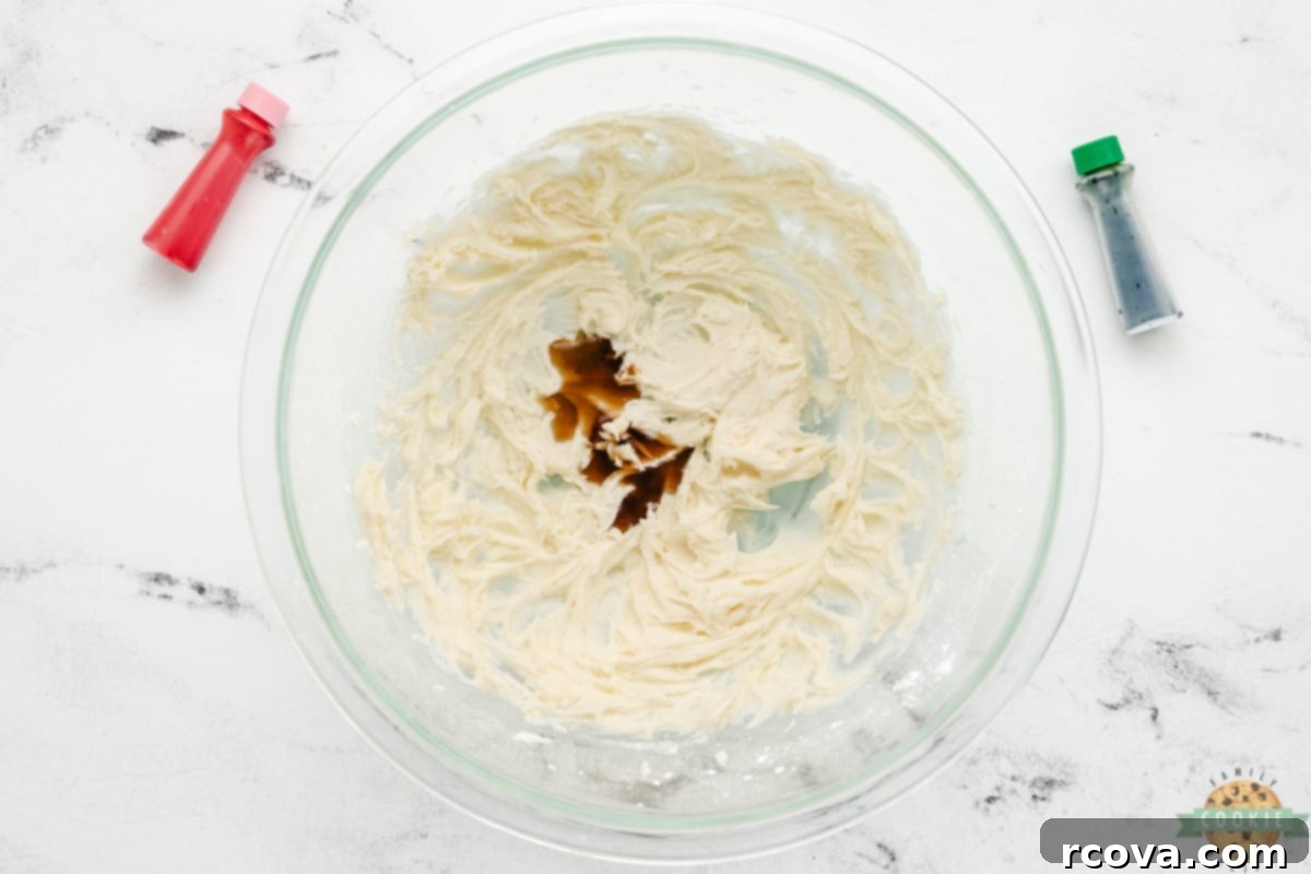 Sweet Little Christmas Cookie Sandwiches 11 Add vanilla extract to the buttercream frosting.