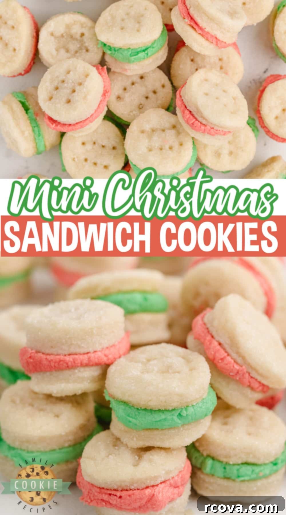Sweet Little Christmas Cookie Sandwiches 17 Mini Christmas Sandwich Cookies are the perfect holiday treat! These tiny shortbread cookies with a simple buttercream frosting sandwiched in between are easy to make and fun to eat.