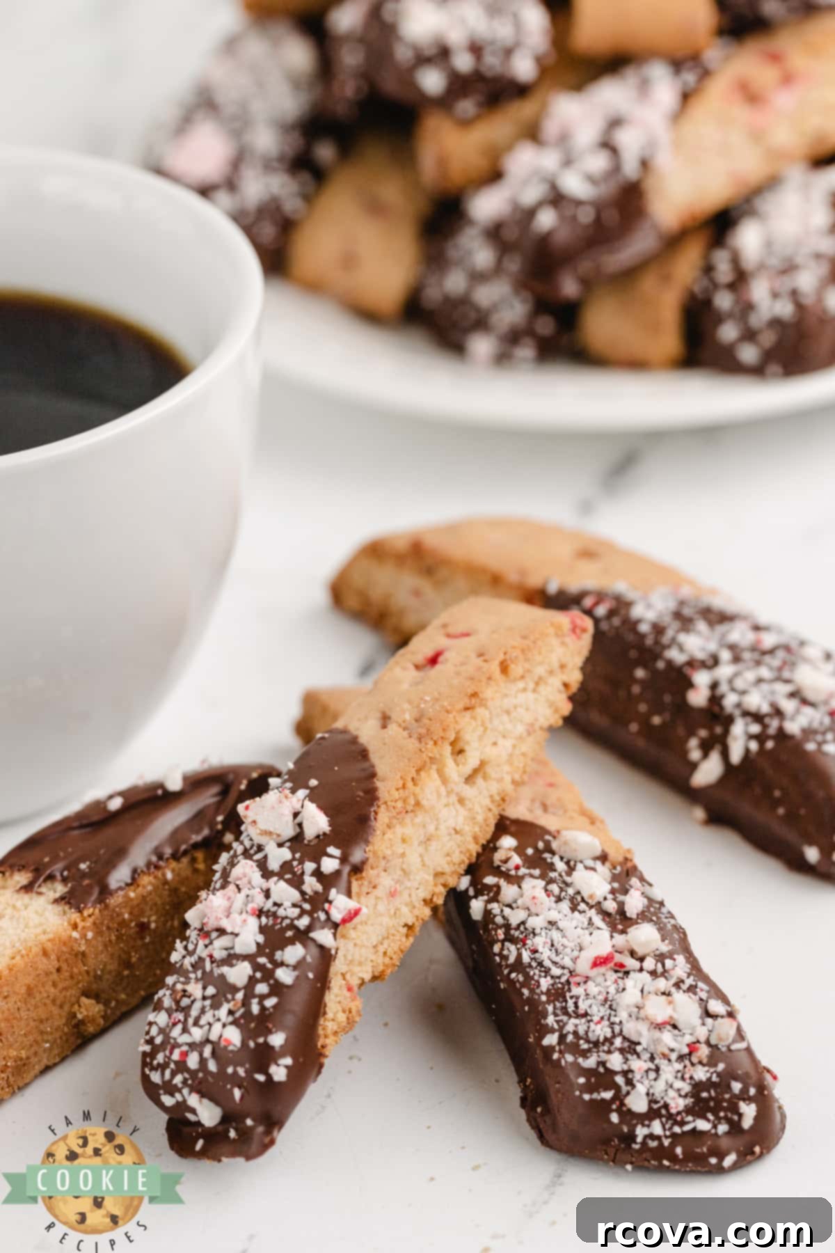 Arctic Mint Biscotti 17 Peppermint Biscotti is made with peppermint extract and crushed peppermint candy. These biscotti cookies are decadent, pretty, and perfect for holiday cookie plates.
