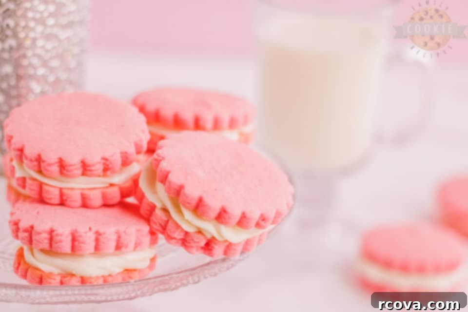 Rose Sandwich Cookies 2 Pink Sandwich Cookie recipe