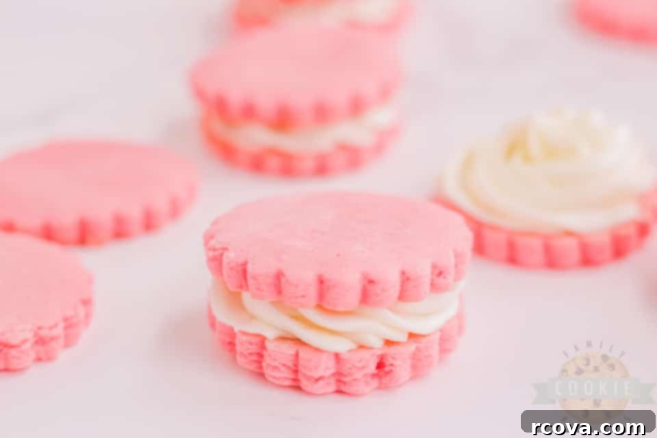 Rose Sandwich Cookies 6 Pink Sandwich Cookie recipe