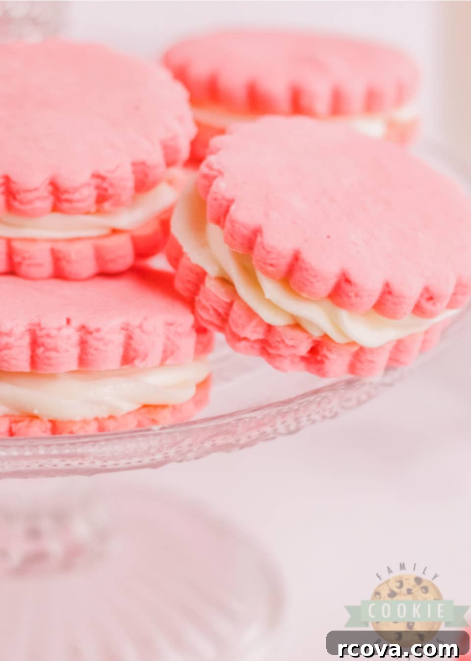 Rose Sandwich Cookies 7 Pink Sandwich Cookie recipe