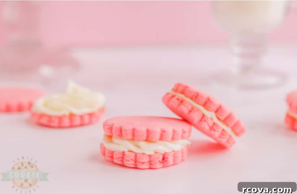 Rose Sandwich Cookies 10 Pink Sandwich Cookie recipe