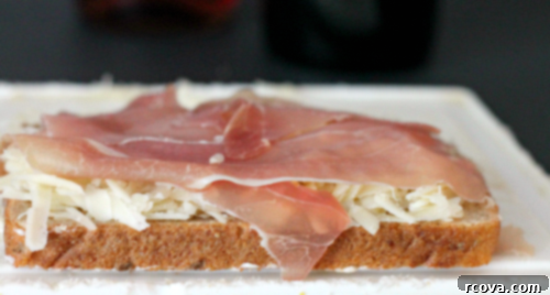 Gooey Gruyère Prosciutto Tomato Melt 2 Tomato, Prosciutto and Gruyère Grilled Cheese for #SundaySupper