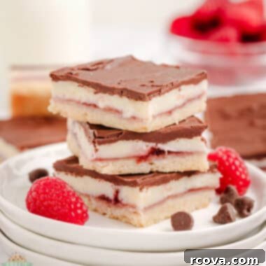 Gourmet Raspberry Chocolate Bars 6 Irresistible Raspberry Chocolate Bars in a stack, ready to be enjoyed.
