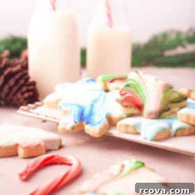 Festive Marbled Christmas Cookies 6 marbled sugar cookies for Christmas