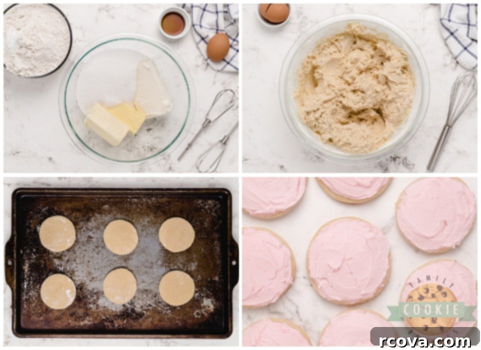 Decadent Cream Cheese Sugar Cookies 4 How to make cream cheese sugar cookies