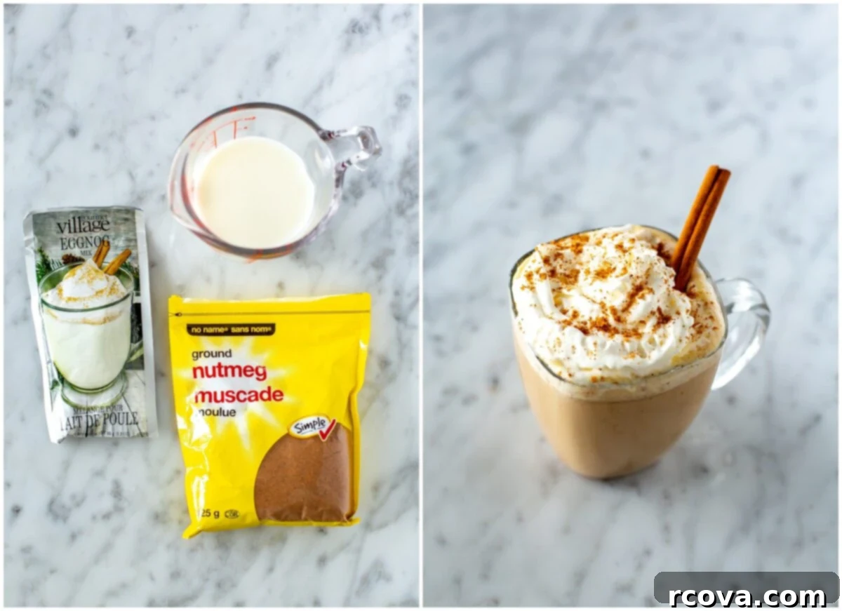 Recreate Every Starbucks Holiday Drink from Your Kitchen 5 Eggnog latte with nutmeg sprinkle