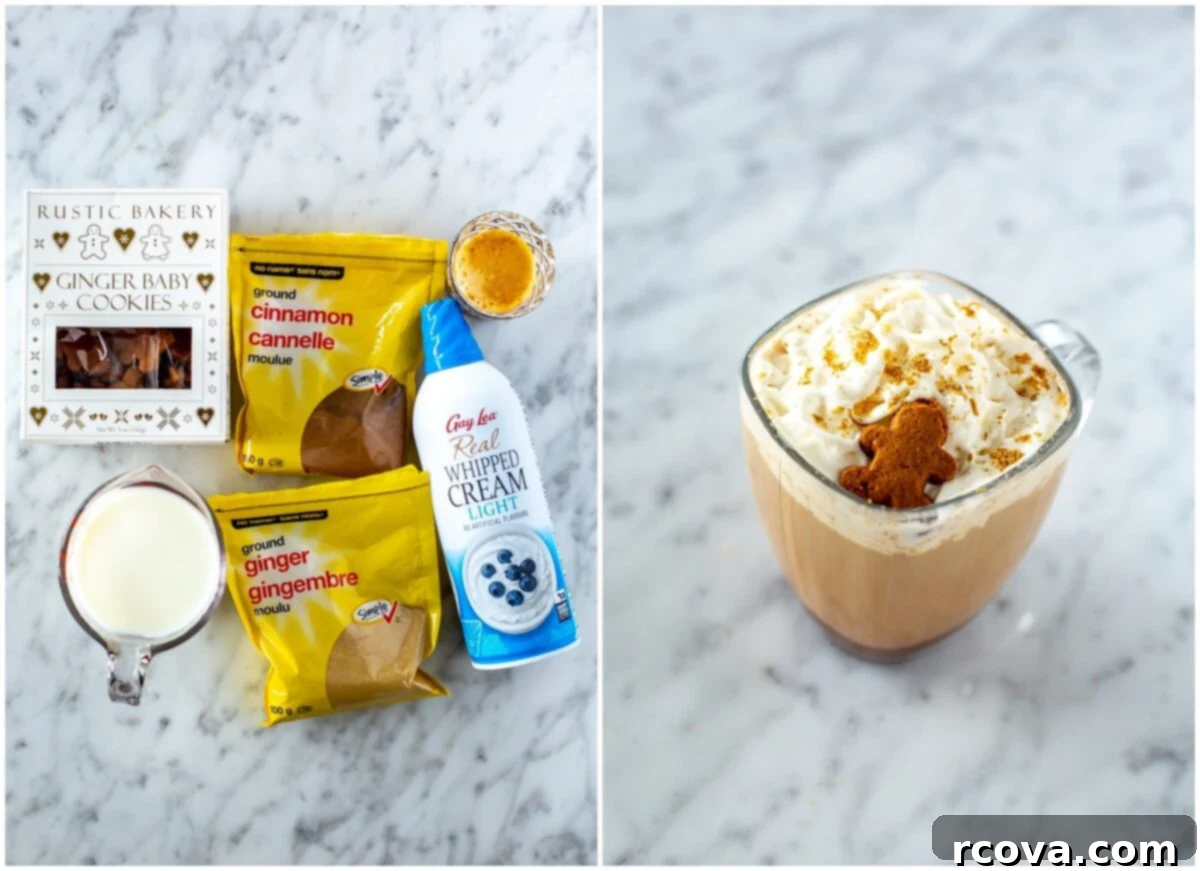 Recreate Every Starbucks Holiday Drink from Your Kitchen 6 Gingerbread latte with whipped cream