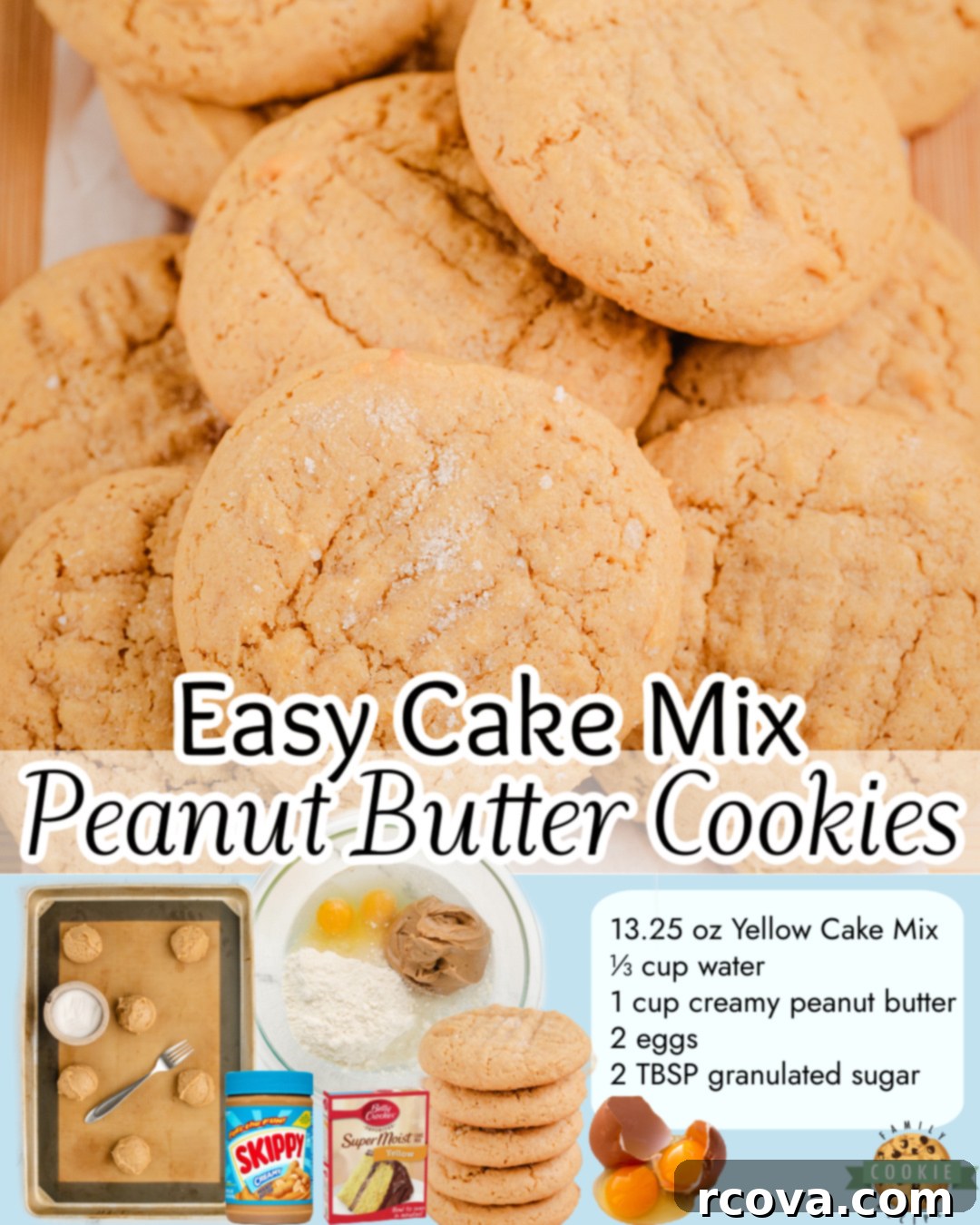 Effortless Cake Mix Peanut Butter Cookies 6 Delicious and easy Cake Mix Peanut Butter Cookies, ready to be enjoyed