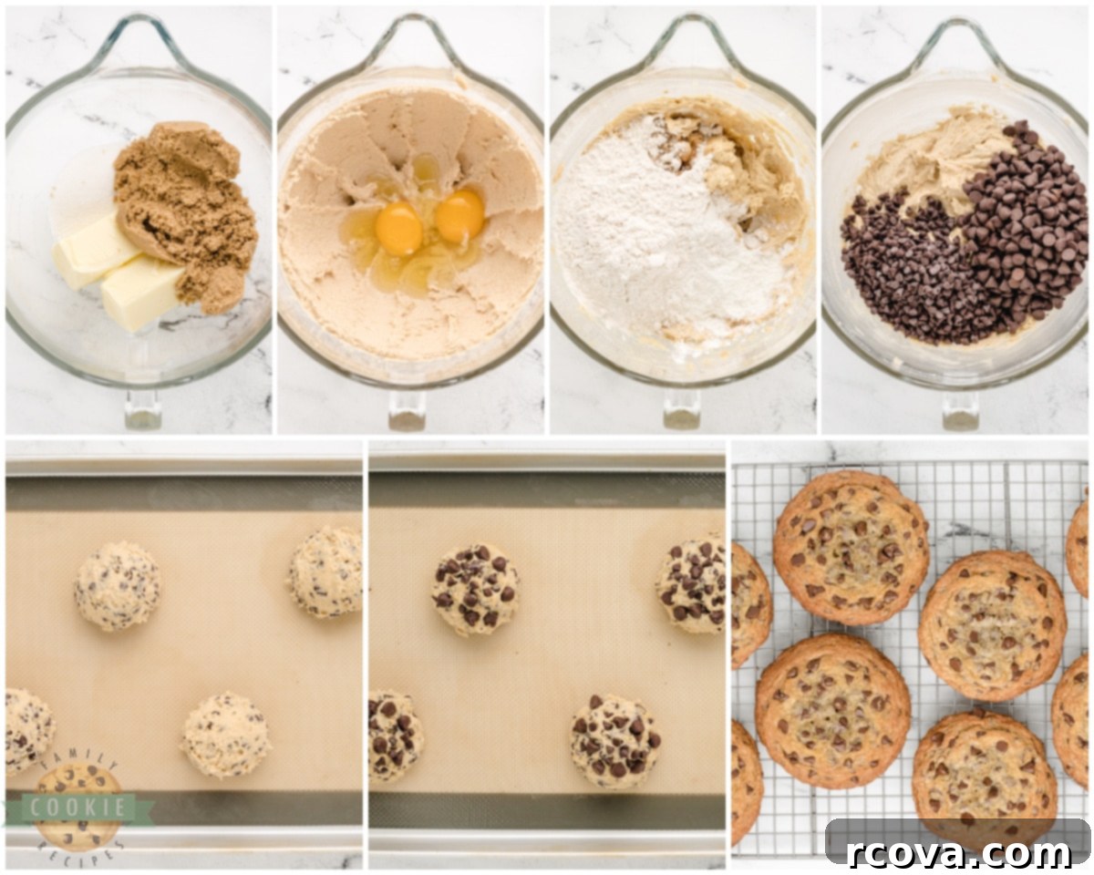 Giant Chocolate Chip Cookies 4 how to make jumbo chocolate chip cookies