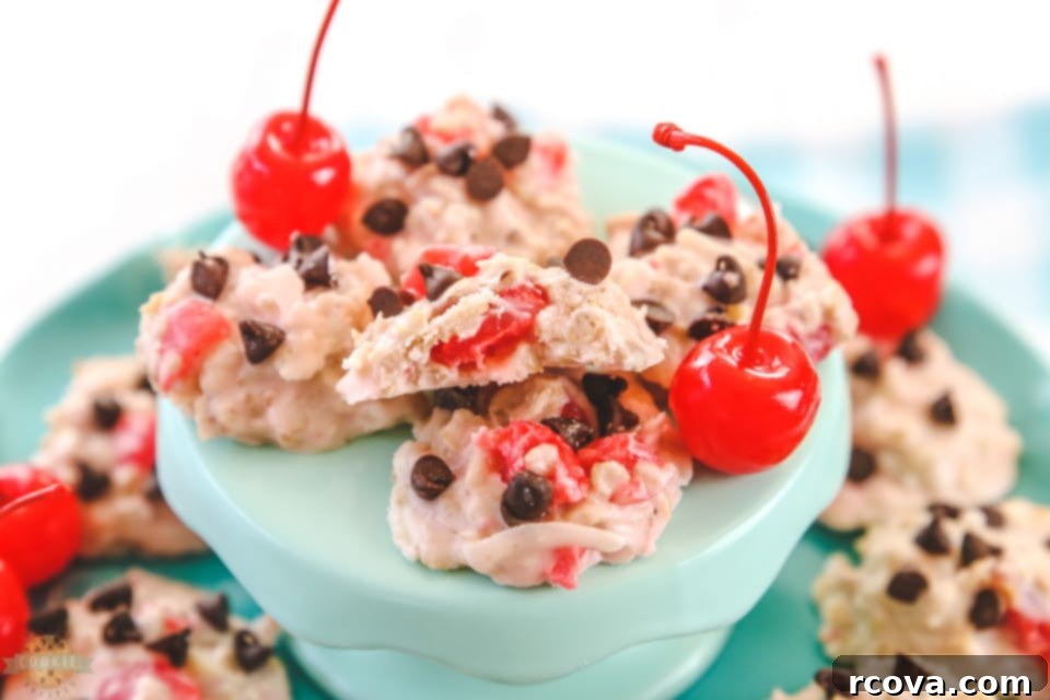 Quick Cherry Chocolate Chip No-Bake Bites 3 Cherry Chocolate Chip No-Bake Cookies recipe