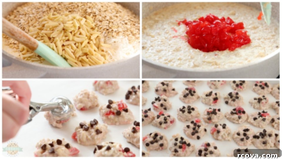 Quick Cherry Chocolate Chip No-Bake Bites 5 Cherry Chocolate Chip No-Bake Cookies recipe