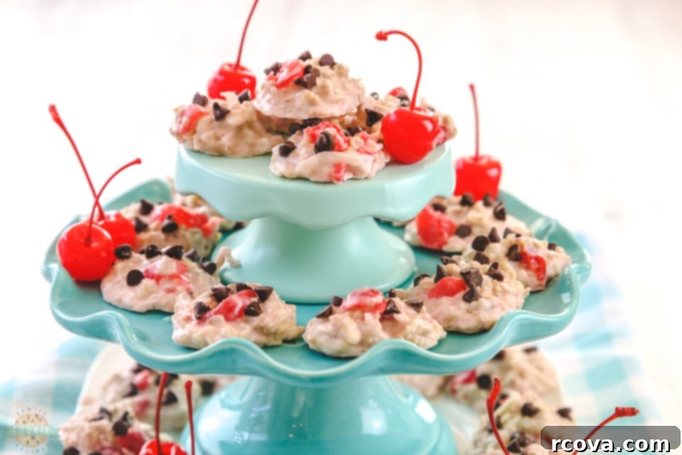 Quick Cherry Chocolate Chip No-Bake Bites 9 Cherry Chocolate Chip No-Bake Cookies recipe