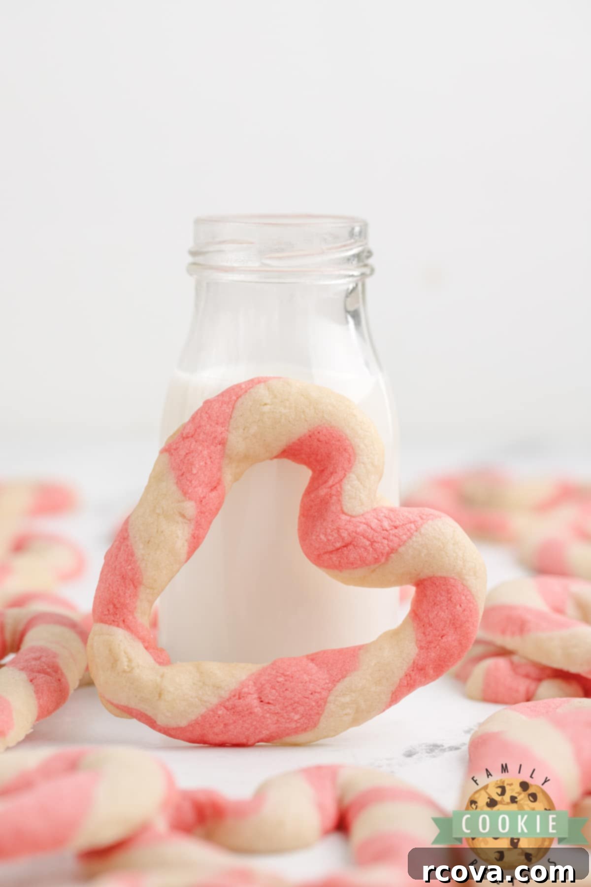 Braided Love Cookies 13 Braided Sweetheart Cookies are simple sugar cookies formed into pink and white striped hearts. These heart-shaped cookies are easy to make and are so pretty, you don't even need frosting!