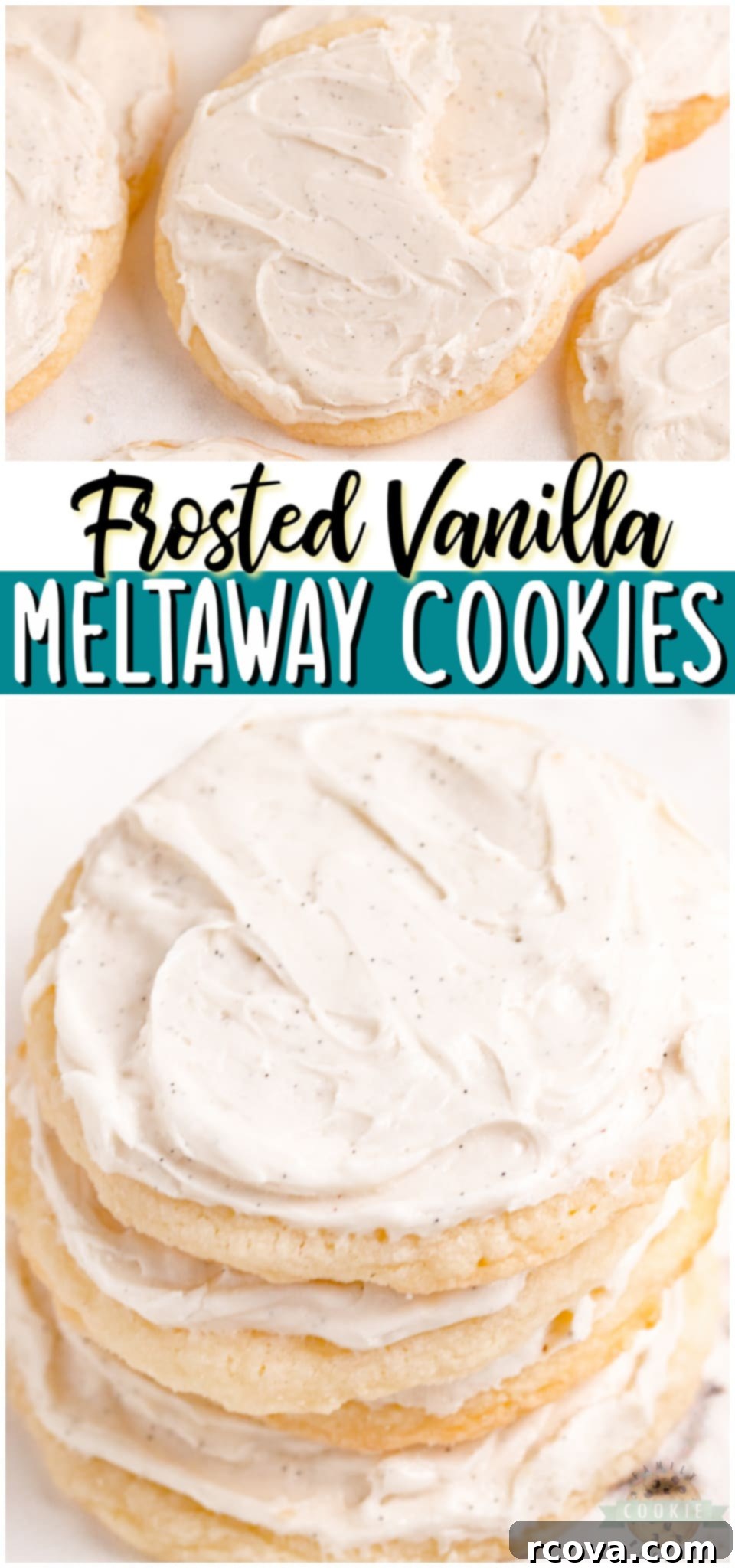Vanilla Dream Clouds 13 Frosted Vanilla Meltaway Cookies with light vanilla bean icing, a soft sweet treat everyone loves