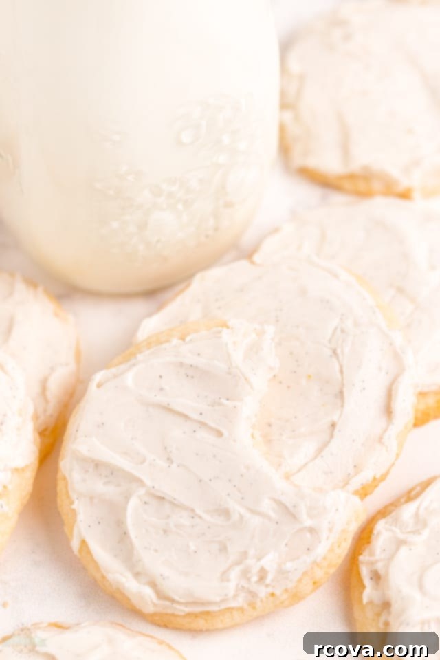 Vanilla Dream Clouds 5 Hot Vanilla Meltaway Cookies being gently flattened with a glass