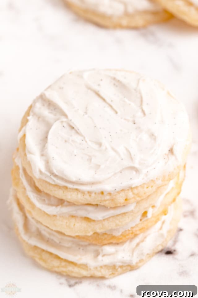 Vanilla Dream Clouds 6 Frosted Vanilla Meltaway Cookies ready to eat