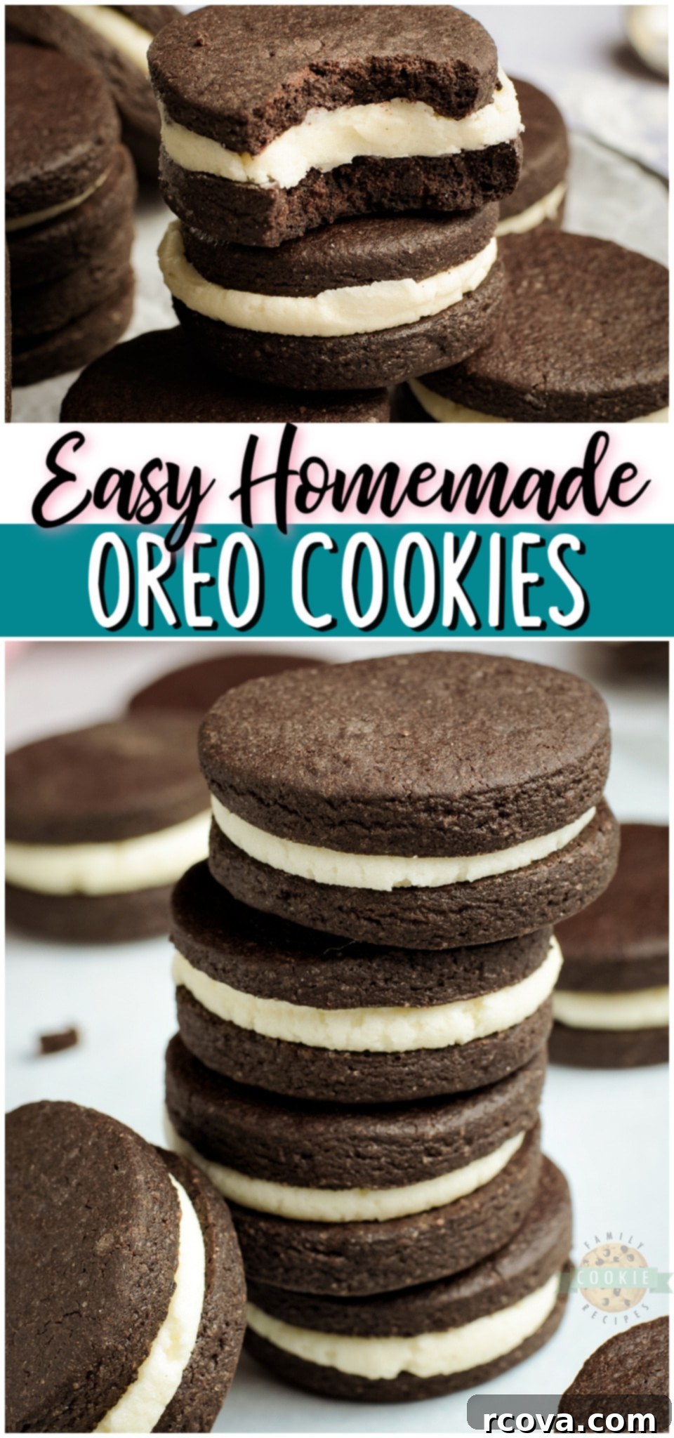 DIY Oreo Delights 9 Easy Homemade OREO Cookies recipe with rich chocolate cookies and sweet vanilla cream filling.