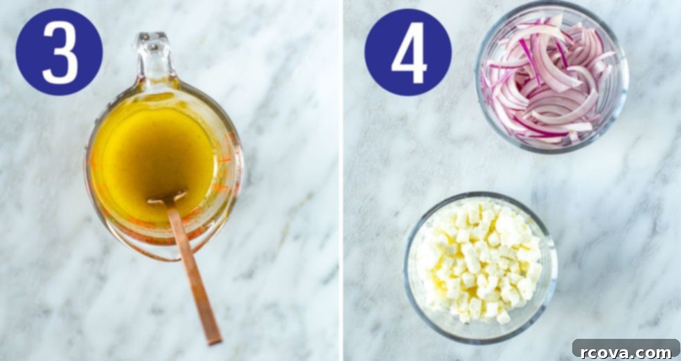 Essential Arugula Salad 6 Steps 3 and 4 for making arugula salad