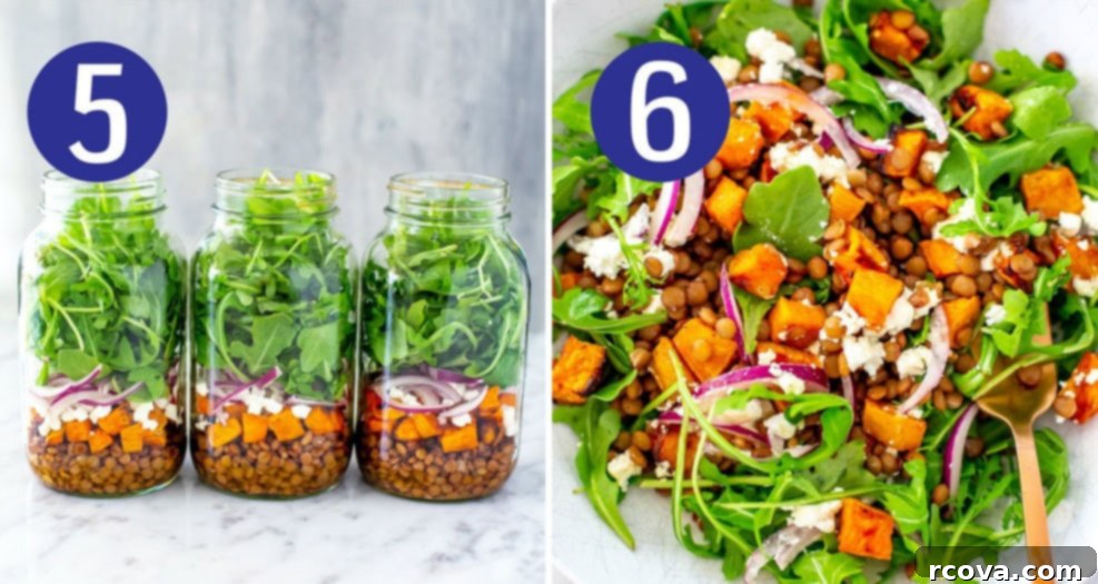 Essential Arugula Salad 7 Steps 5 and 6 for making arugula salad