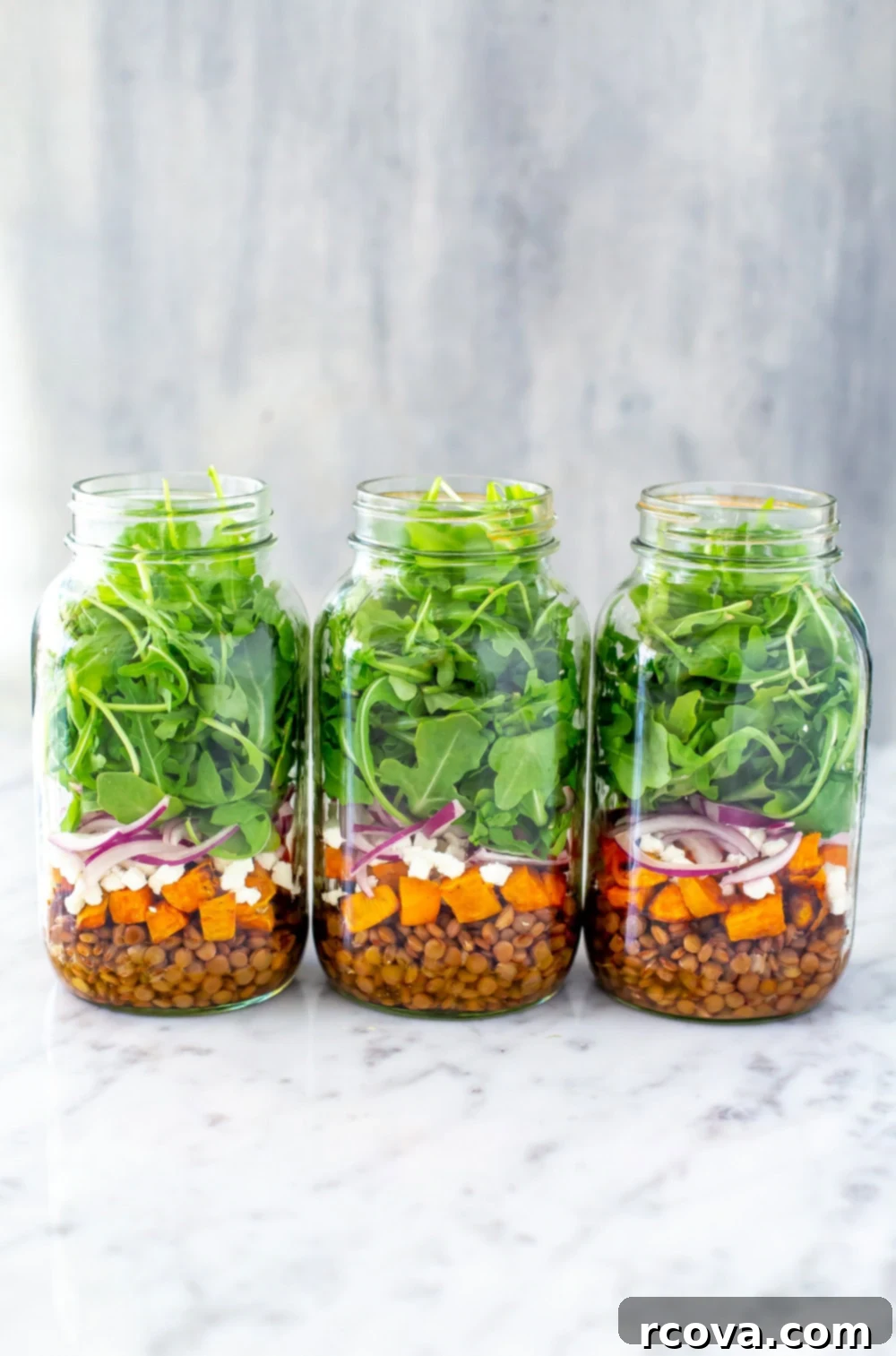 Essential Arugula Salad 9 The BEST Arugula Salad in a meal prep container