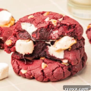 Crimson Cloud Cookies 7 Red Velvet Marshmallow Cookies