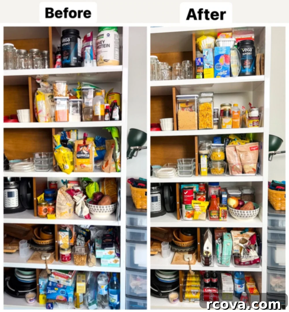 Compact Pantry Solutions: Maximize Every Inch 2 Realistic and well-organized pantry with clear containers and labels
