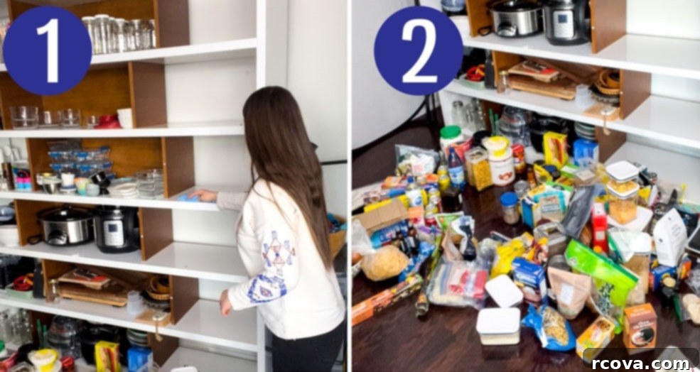 Compact Pantry Solutions: Maximize Every Inch 4 Steps 1 and 2 for cleaning and decluttering a small pantry