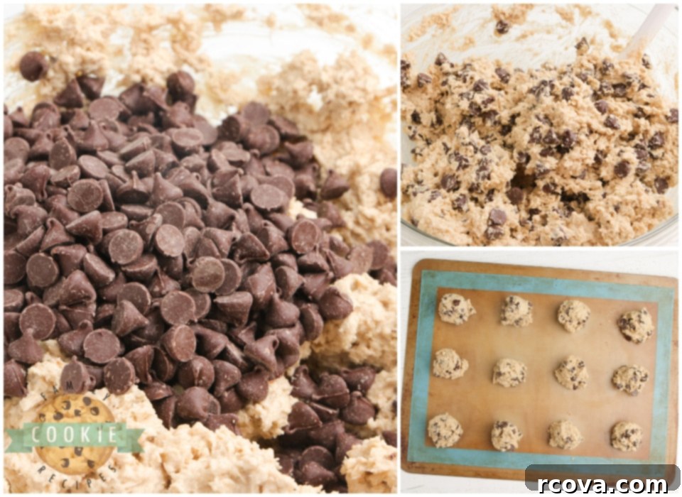 Irresistible Eggless Oatmeal Chocolate Chip Cookies 6 Guide on how to make chocolate chip cookies without eggs, illustrating a simple and effective baking process.