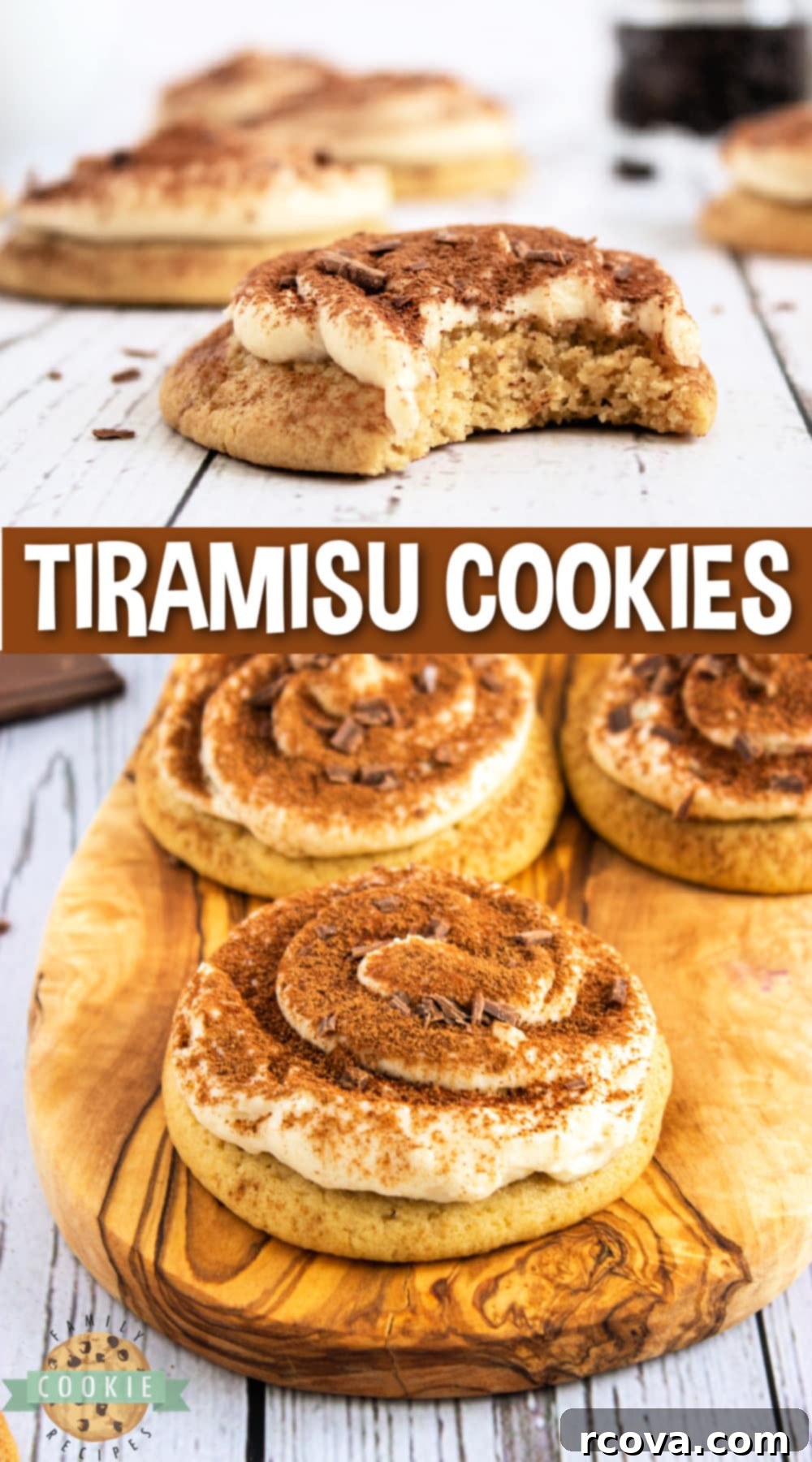 Pillowy Tiramisu Delights 15 Soft Tiramisu Cookies are thick, chewy coffee cookies topped with a creamy mascarpone frosting and dusted with cocoa powder. Soft cookies that taste like your favorite Italian dessert!