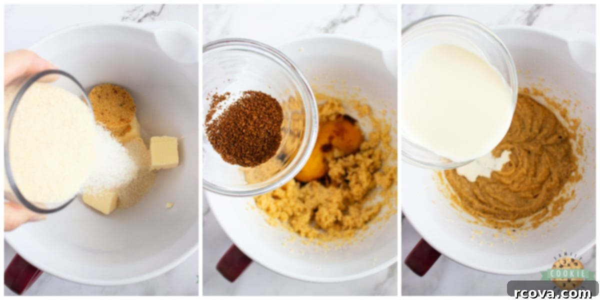 Pillowy Tiramisu Delights 6 Cream butter and sugars. Add egg, vanilla, espresso powder, and heavy cream during cookie preparation.