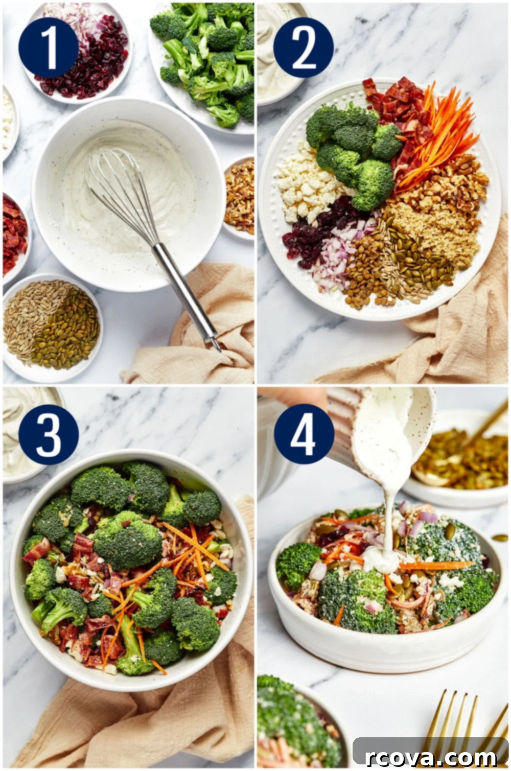 Protein-Packed Broccoli Salad for Smart Meal Prep 5 Assembling High Protein Broccoli Salad